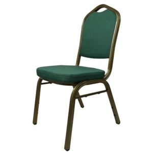 Krzesło bankietowe GREEN STEEL, zielone, rama młotkowa