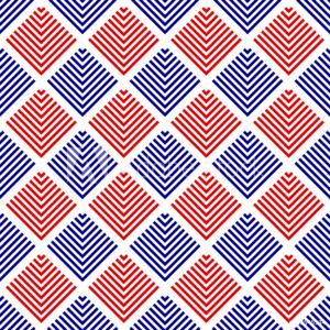 Fototapeta Pasiastych kwadratów błękitna czerwień i biały geometryczny abstrakcjonistyczny