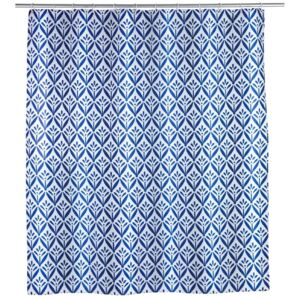 Niebieska zasłona prysznicowa Wenko Lorca, 180x200 cm
