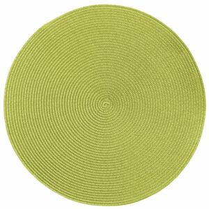 Zielona okrągła mata stołowa Tiseco Home Studio Round Chambray, ø 38 cm