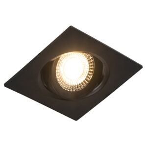 Zestaw 3 opraw do wbudowania czarna LED 3-stopniowe ściemnianie - Miu Oswietlenie wewnetrzne