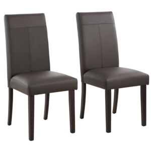 Klasyczne krzesła ze sztucznej skóry - 4 sztuki