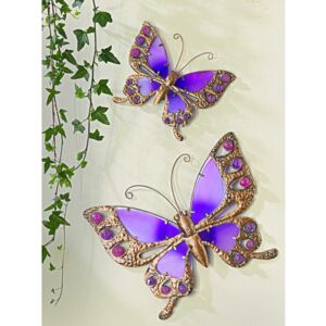 Ozdobny motyl - purpurowy - Rozmiar 39cm