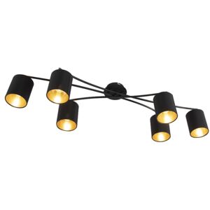Nowoczesny Plafon / Reflektorek / Spot / Spotow / Lampy sufitowe czarny 6 - Lofty Oswietlenie wewnetrzne
