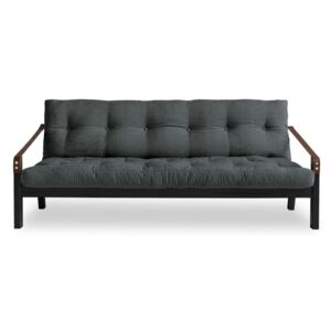 Sofa rozkładana z ciemnoszarym obiciem Karup Design Poetry Black/Slate Grey