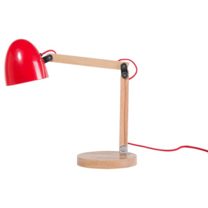 Lampa biurowa czerwona - stołowa - nocna - gabinetowa - VELEKA