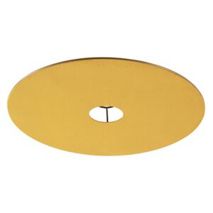 Klosz płaski welurowy żółty 45cm