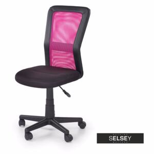 Fotel biurowy Gata czarno-różowy