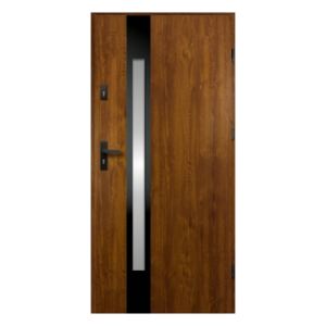Drzwi zewnętrzne O.K. Doors Temida Black P55 80 prawe złoty dąb