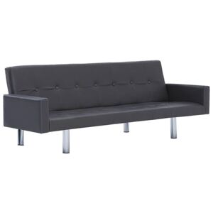 Rozkładana sofa z podłokietnikami ELIOR Nesma 2X, szara, 66,5x77,5x184 cm