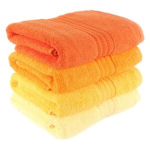 Zestaw 4 ręczników Rainbow Daisy, 70x140 cm