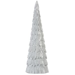 Figurka dekoracyjna świąteczna Magnesia Ø20x62 cm choinka srebrna