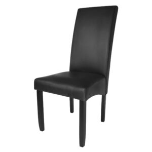 Dar krzesło tapicerowane czarne - ekoskóra