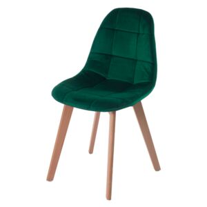Apo krzesło tapicerowane zielone - welur