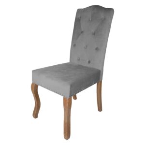 Sansa krzesło tapicerowane szare - welur