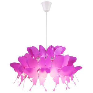 LAMPA wisząca FARFALLA LP-3439/1P dark  Light Prestige dziecięca OPRAWA dekoracyjny zwis motyle różowe