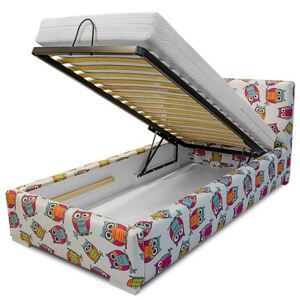 Łóżko z pojemnikiem na pościel Dinks 90x200 - 45 kolorów
