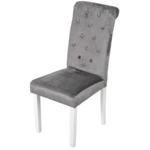 Krzesło Emi szare białe nogi
