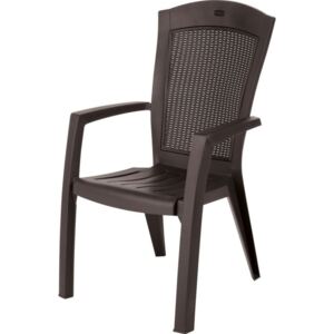 Plastikowe krzesło ogrodowe Minnesota -99x65x61 cm, brązowe