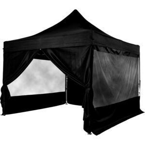Namiot ogrodowy INSTENT 3 x 3 m + 4 ściany boczne - kolor czarny