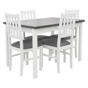 Stół Rozkładany + 4 Krzesła do Kuchni 150/120x80 Grafit