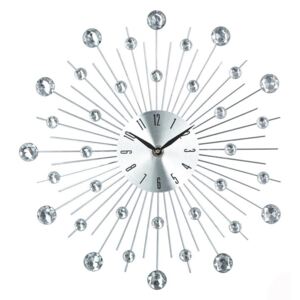 Zegar ścienny Crystals Silver 33 cm