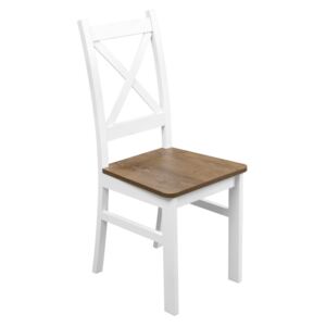 Krzesło Drewniane z Twardym Siedziskiem do Kuchni Jadalni Dąb Lefkas