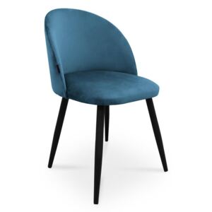 Krzesło SONG / niebieski / noga czarna / MG33
