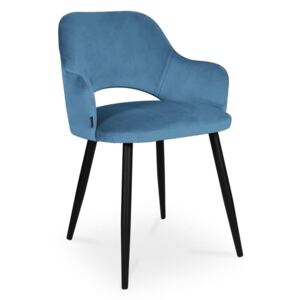 Krzesło MARCY / niebieski / noga czarna / MG33