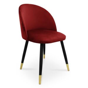 Krzesło SONG / czerwony / noga czarno-złota / MG31
