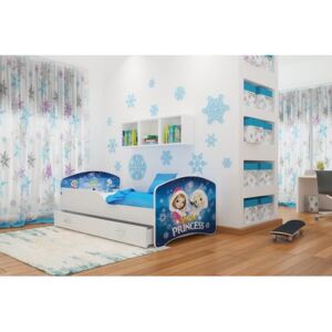 Łóżko dziecięce z szufladą IGOR 160x80cm grafika SNOW PRINCESS