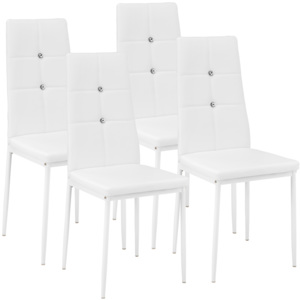 Zestaw 4 stylowych krzeseł biały