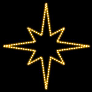 LED gwiazda na choinkę, średnica 70 cm, ciepła biel