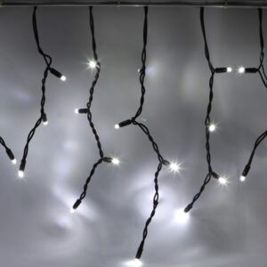 DecoLED LED stalaktyty świetlne - zimna biel, czarny kabel - 3x0,5m, 114 LED
