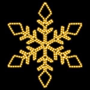 DecoLED LED płatek śniegu, średnica 80 cm, ciepła biel