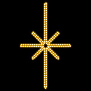 DecoLED LED oświetlenie gwiazda Polaris,75x60cm, ciepła biel