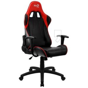 Fotel gamingowy AEROCOOL AC-100 AIR, czarno-czerwony, 131x69x54 cm