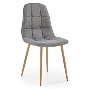 Pikowane krzesło do jadalni tapicerowane tkaniną K316