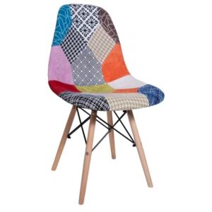 Krzesło MILANO patchwork kolorowe tapicerowane inspirowane