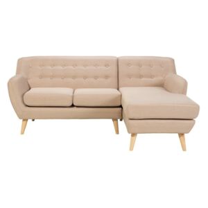 Sofa beżowa - kanapa - tapicerowana - narożnik - MOTALA