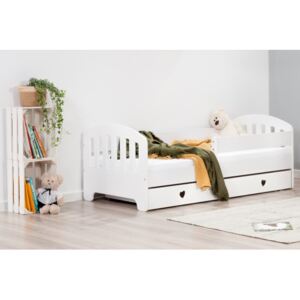 Sweet Armadillo łóżko pojedyncze z szuflada serduszka kolor biały