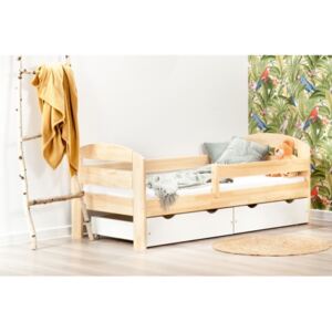 BumbleBee łóżko pojedyncze z dwiema szufladami kolor sosna/biały