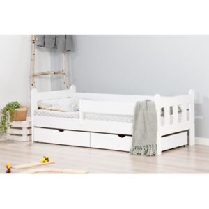 Nightingale łóżko pojedyncze z dwiema szufladami kolor biały