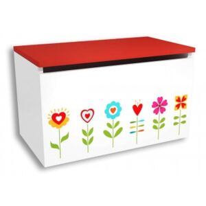FLOWERS - Skrzynia, kufer 430X720X400 z kwiatami