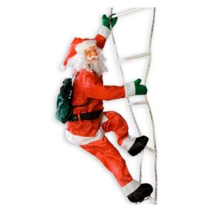 Świąteczna dekoracja - Święty Mikołaj na drabinie, 240 cm