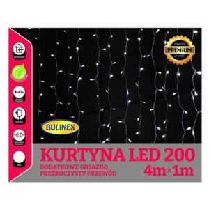 Kurtyna świetlna wewnętrzna LED BULINEX 10-822, 200 diod LED, 1 m, 8,4 W, barwa biała chłodna