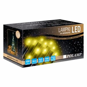 Lampki choinkowe POLAMP, 60 diod LED, 6 m, 3,3 W, barwa żółta, kabel zielony