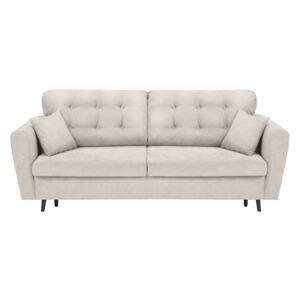 Jasnoszara 3-osobowa sofa rozkładana ze schowkiem Cosmopolitan Design Lyon
