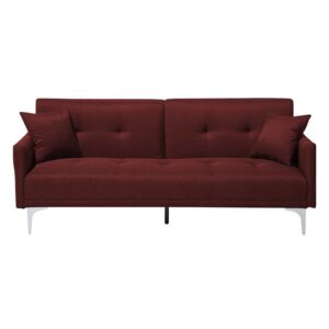 Sofa z funkcją spania czerwona - kanapa rozkładana - wersalka - LUCAN