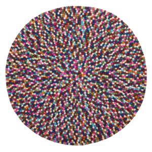 Dywan wełniany okrągły ø 140 cm kulki filcowe nowoczesny design kolorowy Amdo Beliani